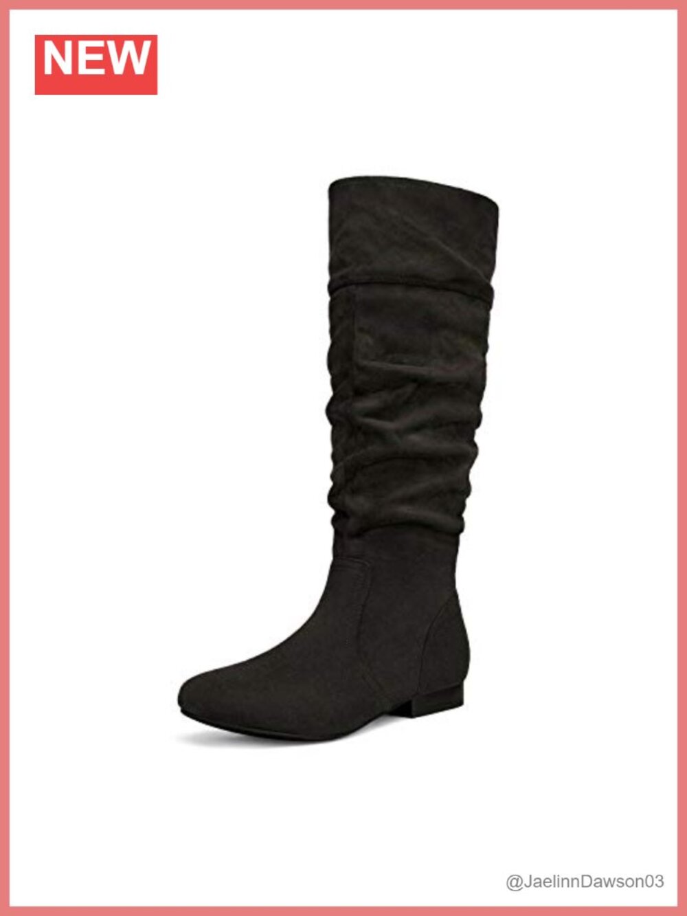 Faux Suede Knee High Ruched Boots Zip Closure Faux Fur Lined